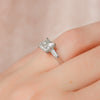 2.0 -4.0 CT Shape Princess Three Stone Style Engagement Ring