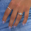 2.0 - 4.0 CT Round Cut CVD Diamond Twisted Engagement Ring