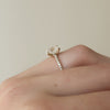 1.0 -3.0 CT Oval Cut CVD Diamond Pave Engagement Ring