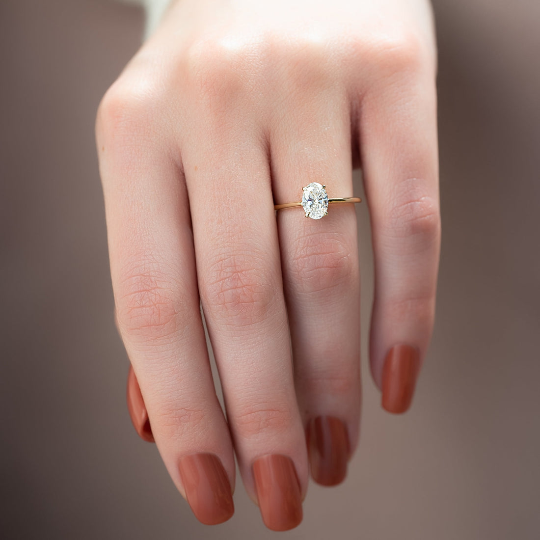 2.0 -4.0 CT Oval Cut CVD Diamond Hidden Halo Engagement Ring