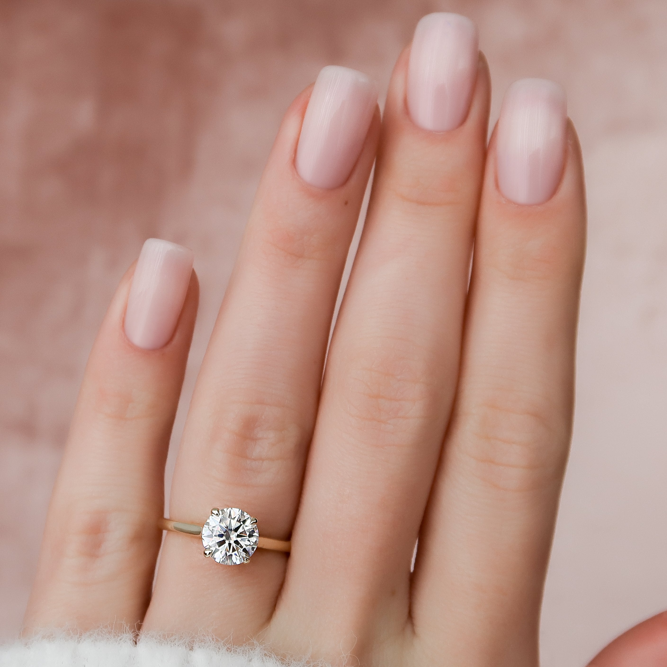 1.50  - 3.50 CT Round Cut CVD Diamond Hidden Halo Engagement Ring