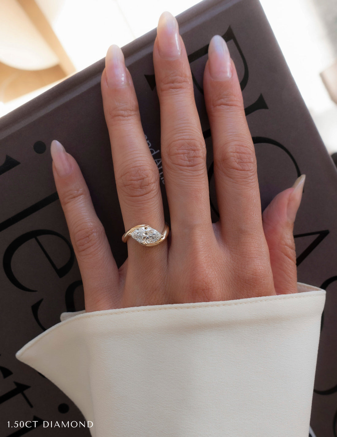 0.50 -1.50 CT Marquise Cut CVD Diamond Solitaire Engagement Ring- Custom Listing Ashley
