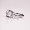 1.0-3.0 CT Oval E/VS1 CVD Diamond Three Stone Engagement Ring