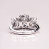 1.0-3.0 CT Oval E/VS1 CVD Diamond Three Stone Engagement Ring