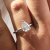 2.0 - 4.0 CT Pear CVD Diamond Solitaire Engagement Ring