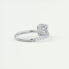 2CT Asscher Moissanite Solitaire Pave Setting Engagement Ring