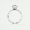 2CT Asscher Moissanite Solitaire Pave Setting Engagement Ring