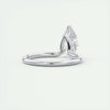 2.0 Ct Pear Cantilever Solitaire Moissanite Diamond Engagement Ring