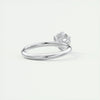 1.86 Ct Solitaire Round Floral Moissanite Diamond Engagement Ring