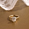 1.0 - 3.0 CT Oval  CVD Diamond Solitaire Engagement Ring