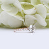 2.0CT Round Moissanite Solitaire Pave Setting Engagement Ring