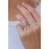 4.0CT Elongated Oval Moissanite Solitaire Diamond Engagement Ring