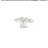 1.10-3.10 CT Radiant CVD Diamond Solitaire Engagement Ring