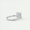 3.5 Ct Princess Pavé Moissanite Diamond Engagement Ring