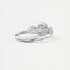2.8 Ct Round Moissanite Three Stone Diamond Engagement Ring