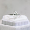 4.0ct Pear Cut Moissanite Solitaire Engagement Ring