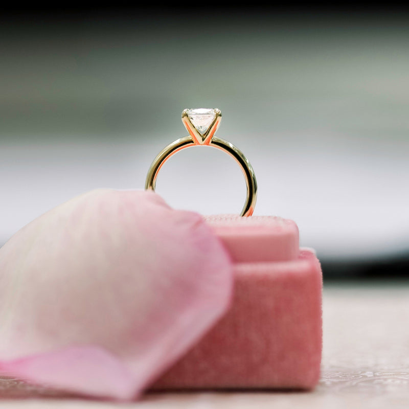 2.75ct Cushion Cut Moissanite Solitaire Engagement Ring