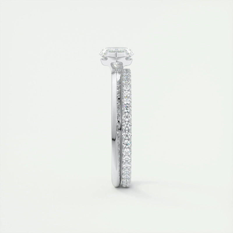 2.0 Ct Marquise East West Solitaire Moissanite Diamond Engagement Ring