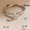 0.8-3.0 CT Pear Cut CVD Diamond Solitaire Engagement Ring