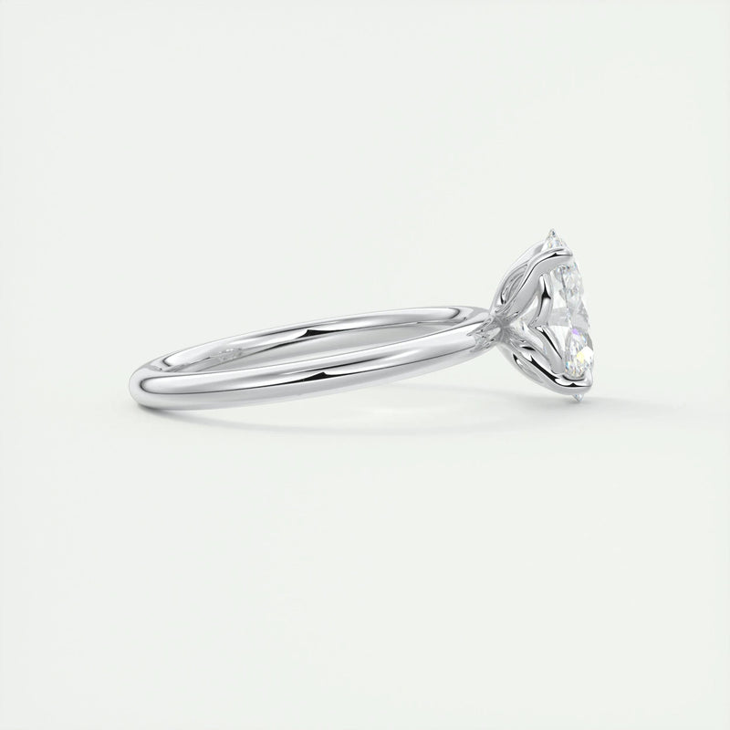 2.0 Ct Oval Floral Solitaire Moissanite Diamond Engagement Ring