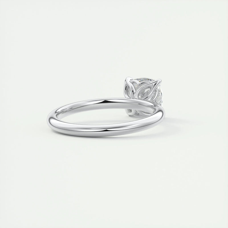 2.0 Ct Cushion Solitaire Moissanite  Diamond  Engagement Ring