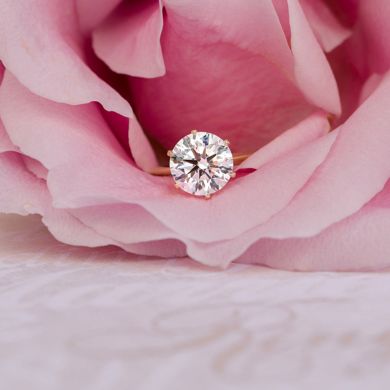 2.50ct Round Moissanite Solitaire Engagement Ring