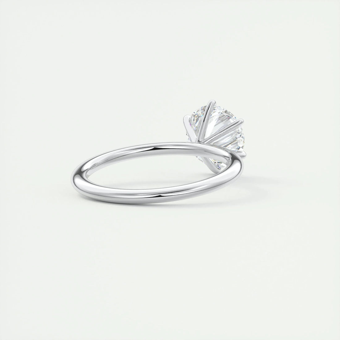 2.15 Ct Round Solitaire Flush Stacking Moissanite Diamond Engagement Ring