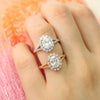 1.50CT Oval Cut Moissanite Halo Split Shank Style Engagement Ring