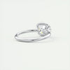 2.0 Ct Oval East West Half Bezel Solitaire Moissanite Diamond Engagement Ring
