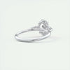 2.2 Ct Oval Three Stone Moissanite Diamond Engagement Ring