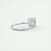 2.54 Ct Cushion Pavé Moissanite Diamond Engagement Ring
