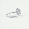 2.5 Ct Oval Solitaire With Hidden Halo Moissanite Diamond Engagement Ring