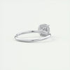 2.0 Ct Cushion Solitaire With Hidden Halo Moissanite Diamond Engagement Ring