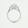 2.0 ct Asscher Three Stone Moissanite Diamond Engagement Ring