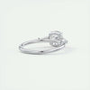 3.2 Ct Cushion Baguette Three Stone Moissanite Diamond Engagement Ring