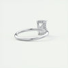 2.0 Ct Radiant Solitaire With Hidden Halo Moissanite Diamond Engagement Ring