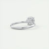 2.0 Ct Cushion Cut Solitaire Cathedral Set Moissanite Diamond Engagement Ring