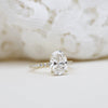 2.25CT Oval Moissanite Solitaire Pave Setting Engagement Ring