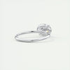 2.5 Ct Square Oval Solitaire Moissanite East West Diamond Engagement Ring
