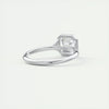 2.0 Ct Asscher Bezel Solitaire Moissanite Engagement Ring