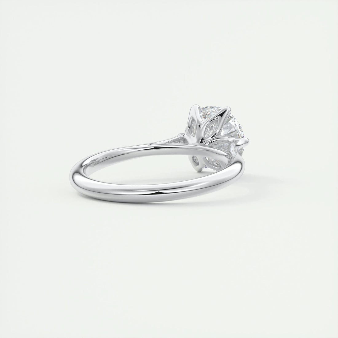 1.8 Ct Round Solitaire Moissanite Diamond Engagement Ring