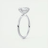 2.0 Ct Asscher Solitaire Moissanite Diamond  Engagement Ring