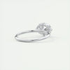 2.5 Ct Oval solitaire with Hidden Halo Moissanite Diamond Engagement Ring