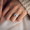 2.0 -4.18 CT Cushion CVD Diamond Pave Setting Engagement Ring