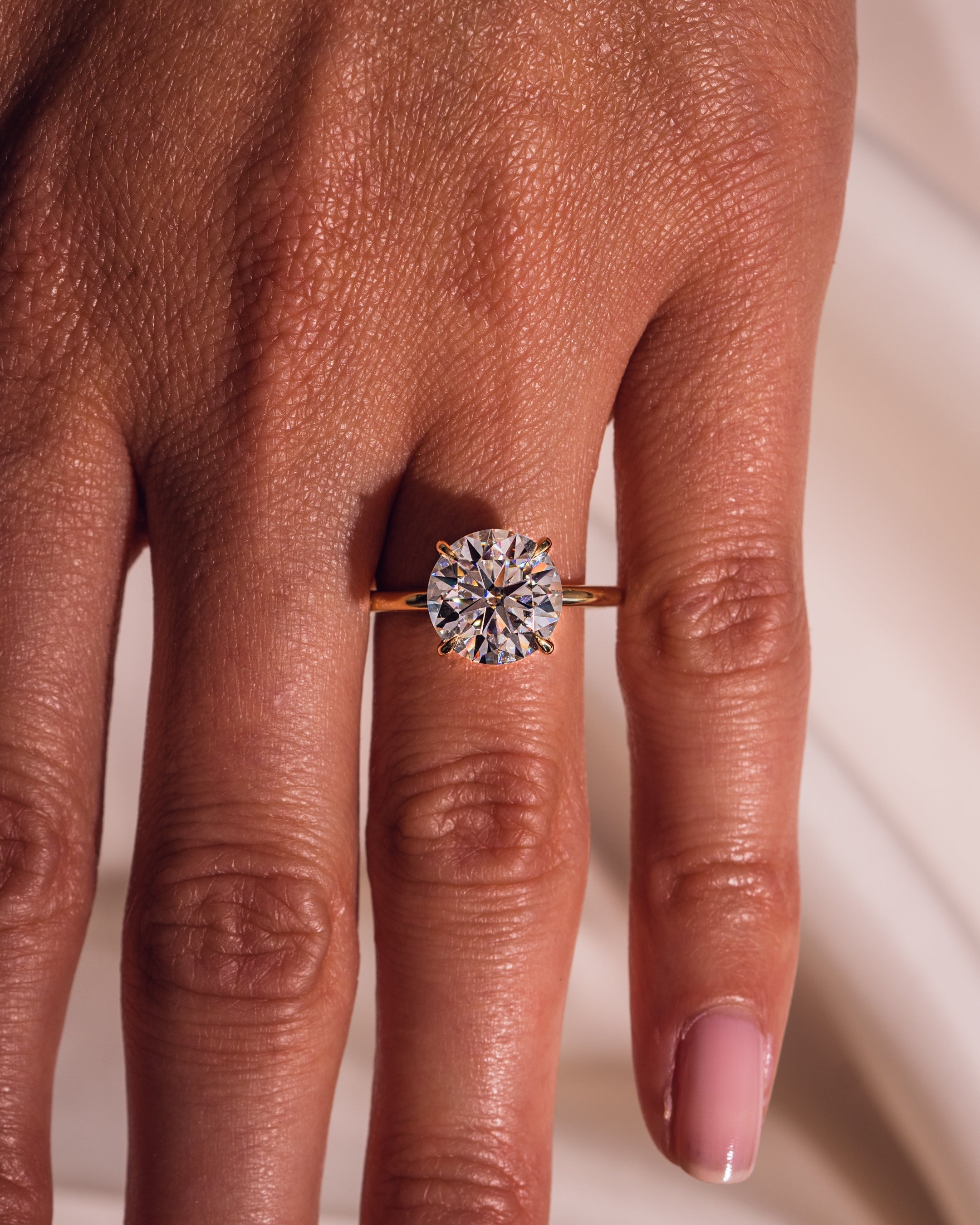 1.08 - 3.08 CT Round  CVD Diamond Hidden Halo Engagement Ring