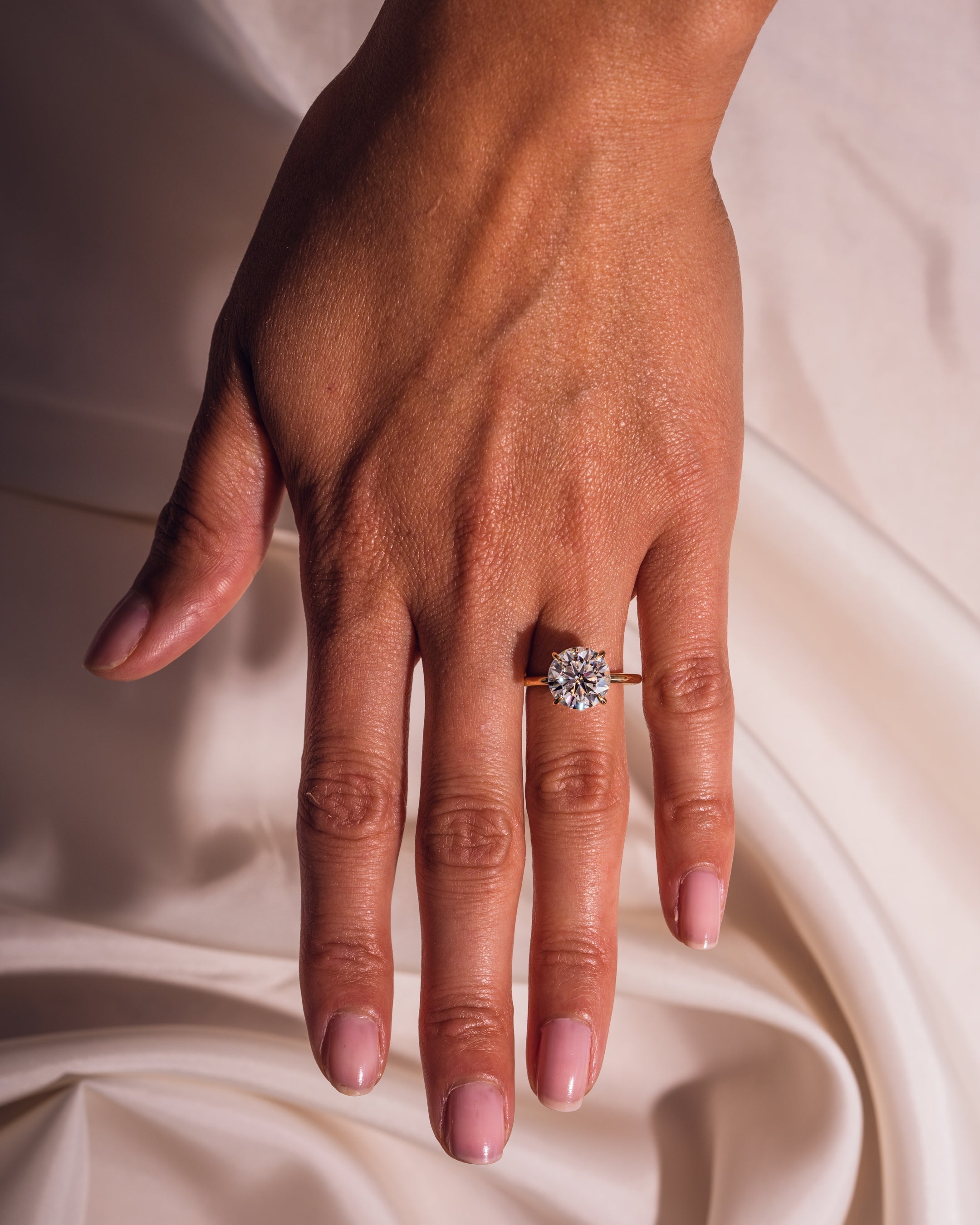 1.08 - 3.08 CT Round  CVD Diamond Hidden Halo Engagement Ring