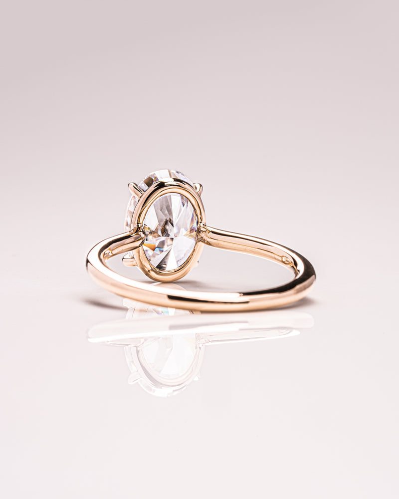 1.0 - 3.72 CT Oval  CVD Diamond Solitaire Engagement Ring