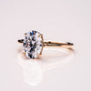 1.50 -3.72 CT Oval  CVD Diamond Hidden Halo Engagement Ring