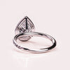 1.93-3.93 CT Pear  CVD Diamond Halo Pave Setting Engagement Ring