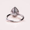 1.93-3.93 CT Pear  CVD Diamond Halo Pave Setting Engagement Ring